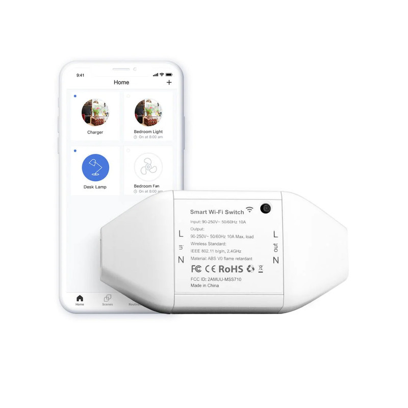 Meross Smart Wi-Fi Switch - White - زر الإضاءة